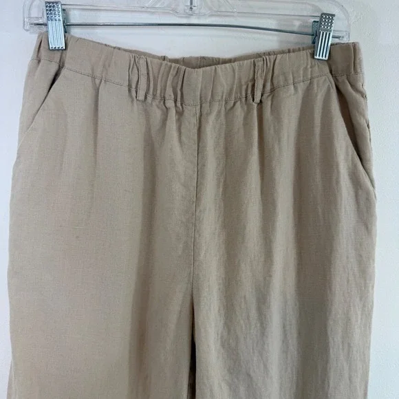 Quince 100% European Linen Pants Sz S Flax Beige Coastal Minimalist Euro Summer - Picture 3 of 12
